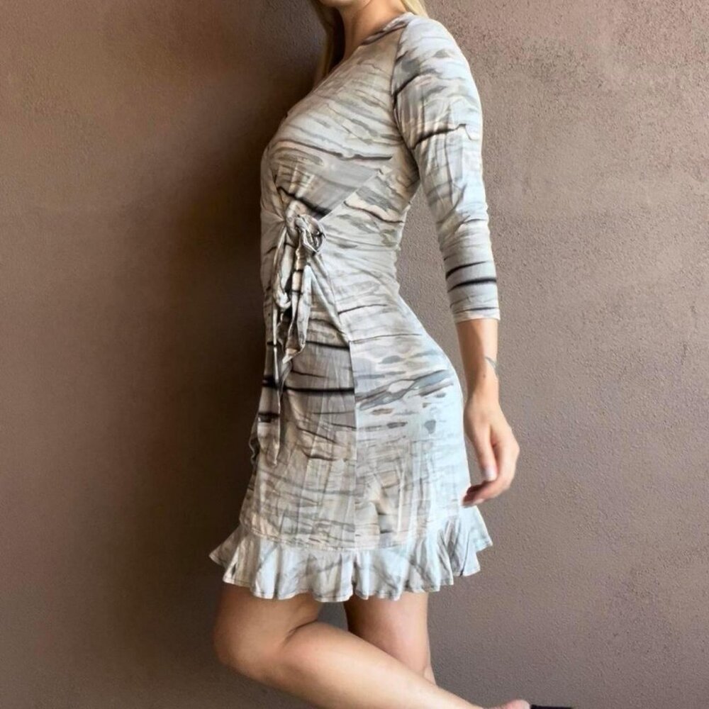 Vintage Illusion Wrap Around Dress